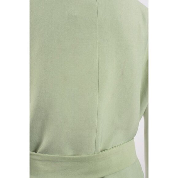 Zara Womens Tuxedo Collar Vest Waistcoat Gilet Belted XXL Green 7760/816 NWD - Picture 6 of 7